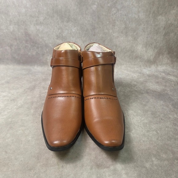 Majestic Collection Mens Cognac Dress Boots Pointed Toe Chain Detail 39132 8.5 main image 6